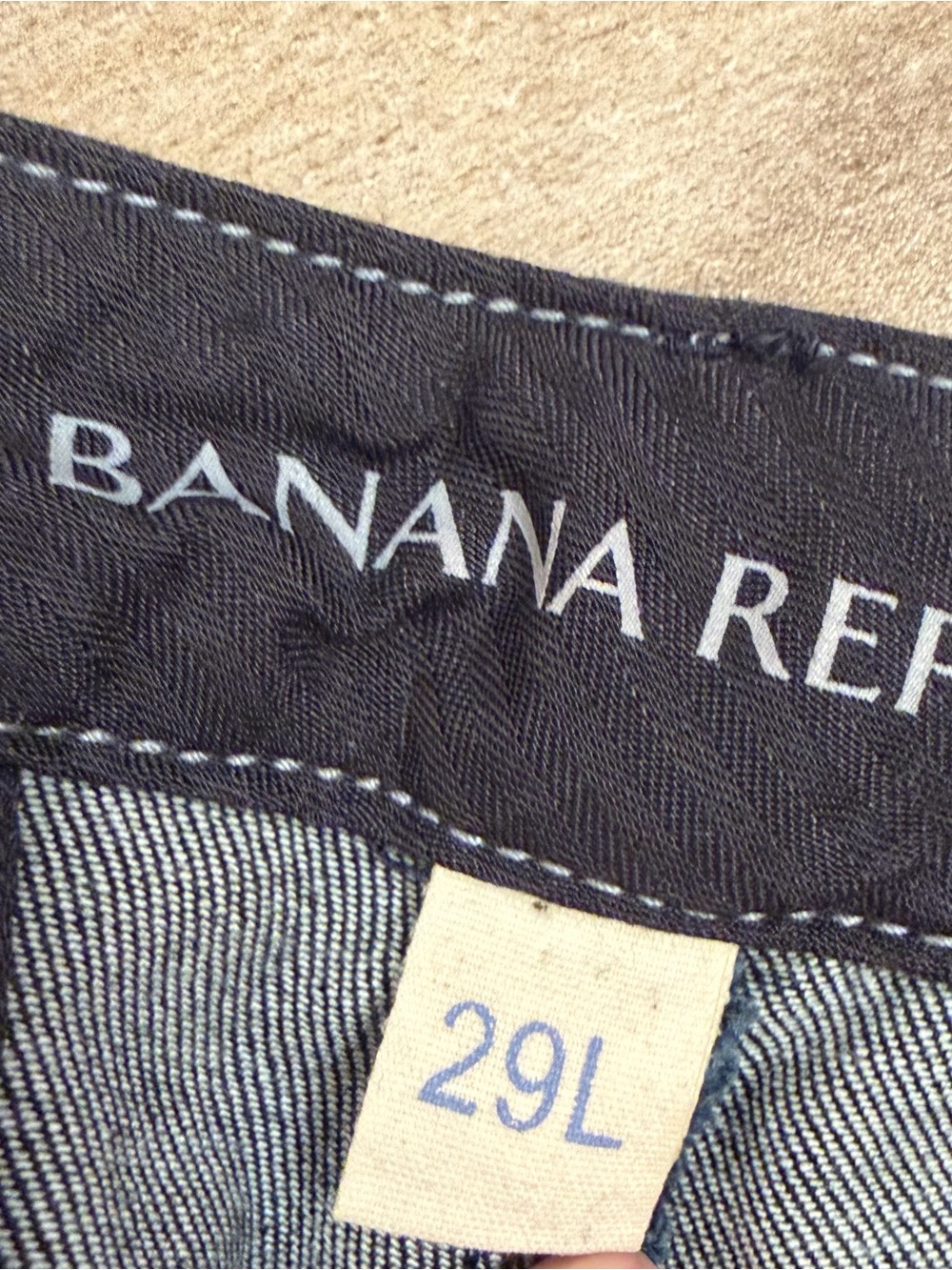 Banana Republic Classic Dark Wash Trouser Jeans Size 29L Long - Picture 5 of 8